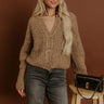 Cozy Vibes Knit Sweater in Mocha Image 1