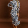 Amber Skyline Floral Mesh Midi Dress in Airy Blue Image 1