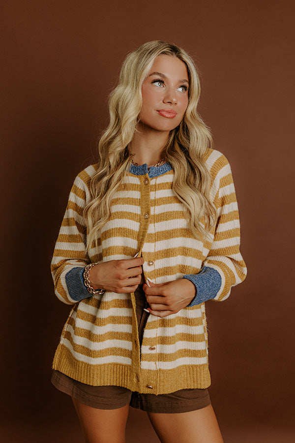 Latte Sippin Stripe Cardigan Image 2
