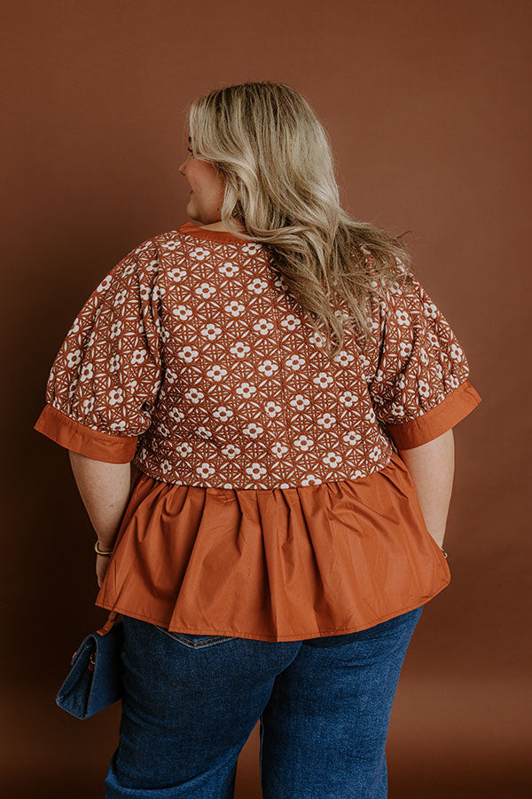 Chai Latte Sippin Jacquard Top Curves Image 3