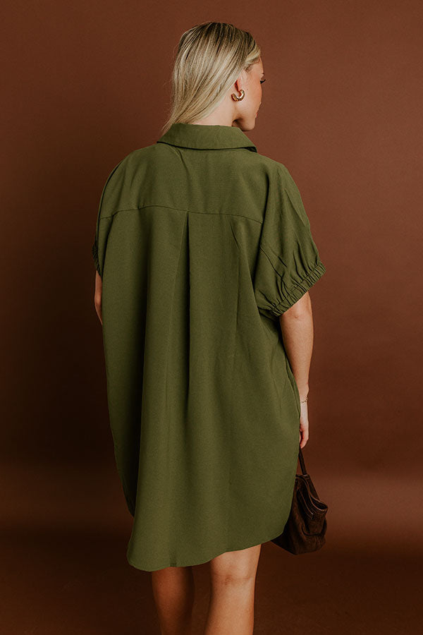 Broadway Muse Mini Dress in Olive Image - 5