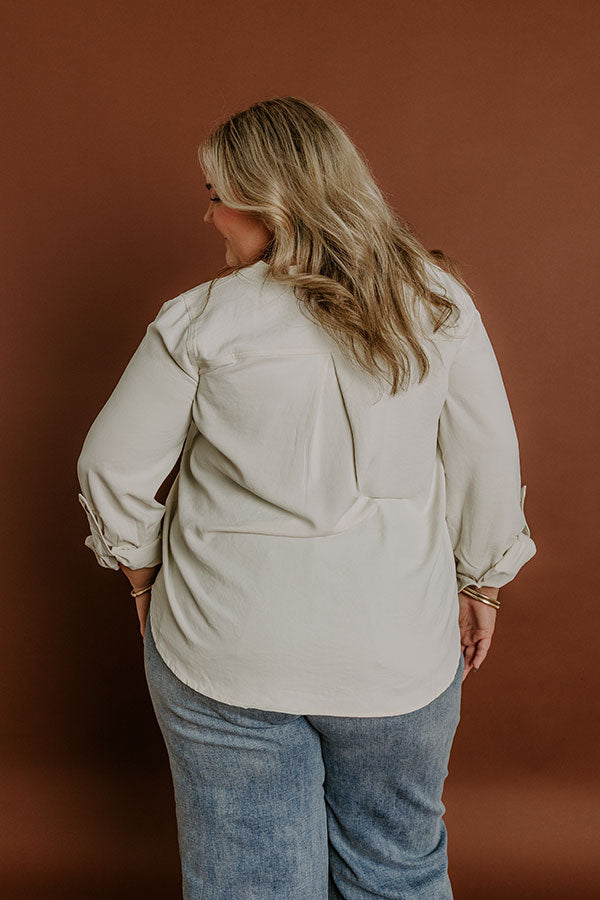 Simple Sunday Shift Top in Cream Curves Image 5