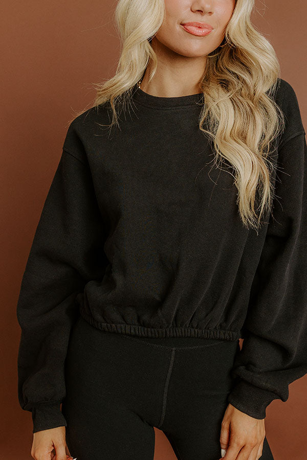 Cabin Cozy Sweatshirt in Black Image 2
