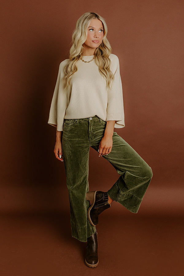 RISEN Kinsley High Waist Corduroy Wide Leg Pants Image 1