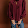 Soho Sophisticate Shift Top in Merlot Image 1