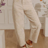 The Sunny High Waist Embroidered Barrel Leg Jean Image - 1