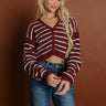 Sweet Stripes Knit Crop Cardigan Image 1