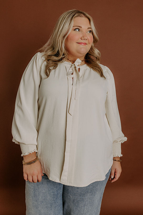 Soho Sophisticate Shift Top in Cream Curves Image 3