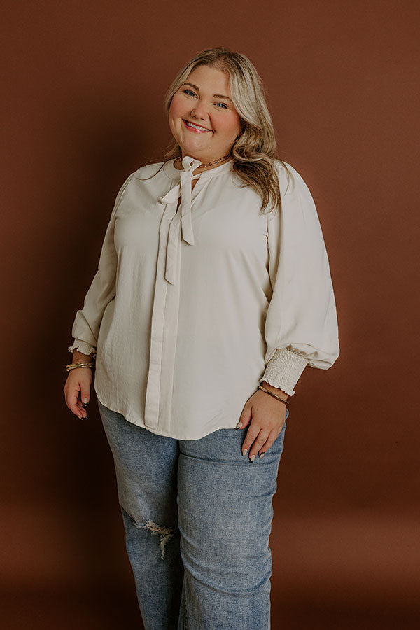 Soho Sophisticate Shift Top in Cream Curves Image 4