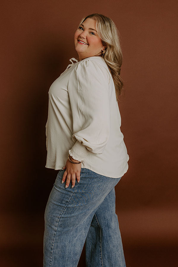 Soho Sophisticate Shift Top in Cream Curves Image 5