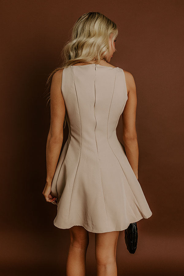 Penthouse Party Mini Dress in Iced latte Image 5