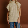 Cozy Mindset Cable Knit Sweater Top Image 1