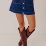 The Violet High Waist Denim Mini Skirt Image - 1