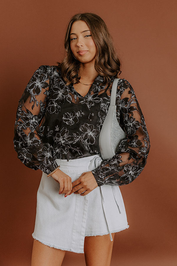Simply Polished Organza Floral Top Image 1