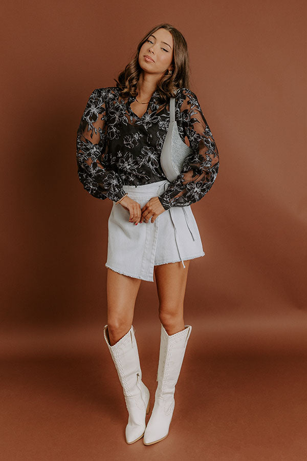 Simply Polished Organza Floral Top Image 3