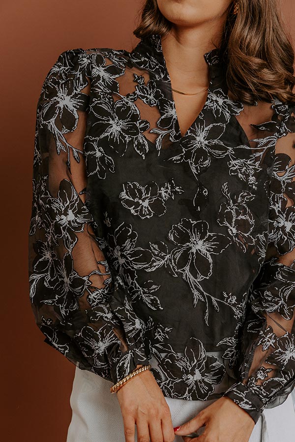 Simply Polished Organza Floral Top Image 2