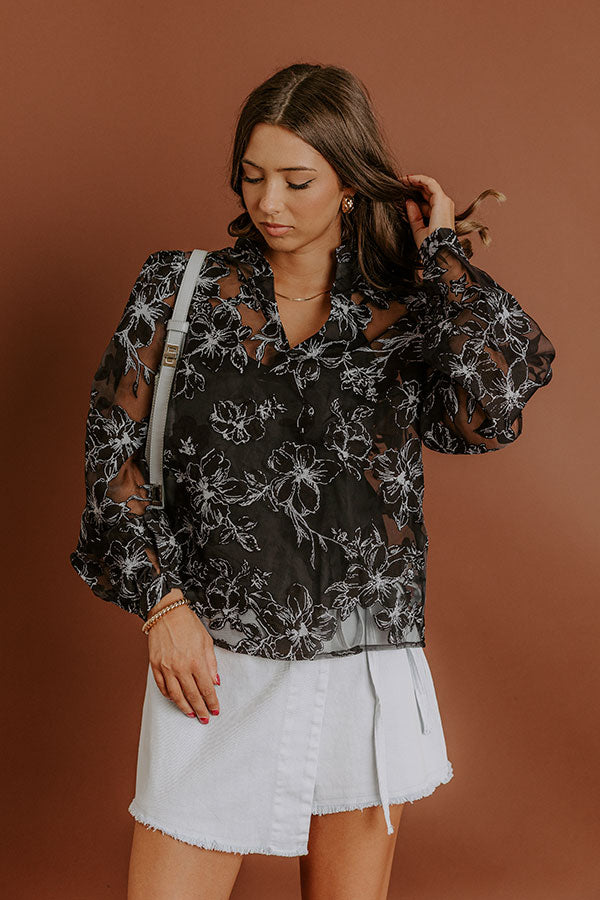 Simply Polished Organza Floral Top Image 4