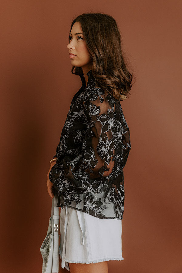 Simply Polished Organza Floral Top Image 5