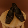 Geneva Faux Leather Heel in Chestnut Image - 1