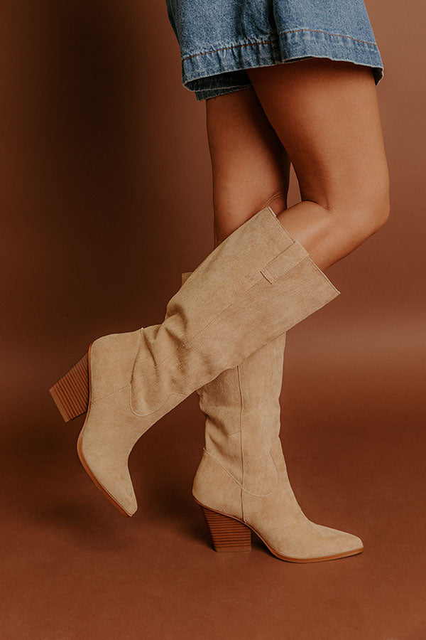 The Collins Faux Suede Knee High Boot Image 1