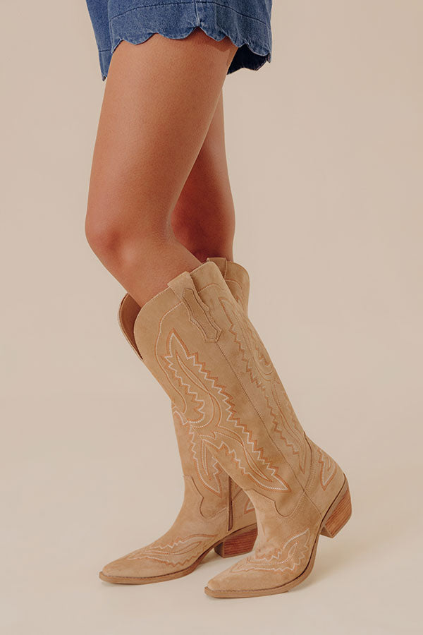 The Roxanne Faux Suede Boot Image - 4
