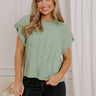 Uptown Ease Cable Knit Sweater Top in Pear Image 1