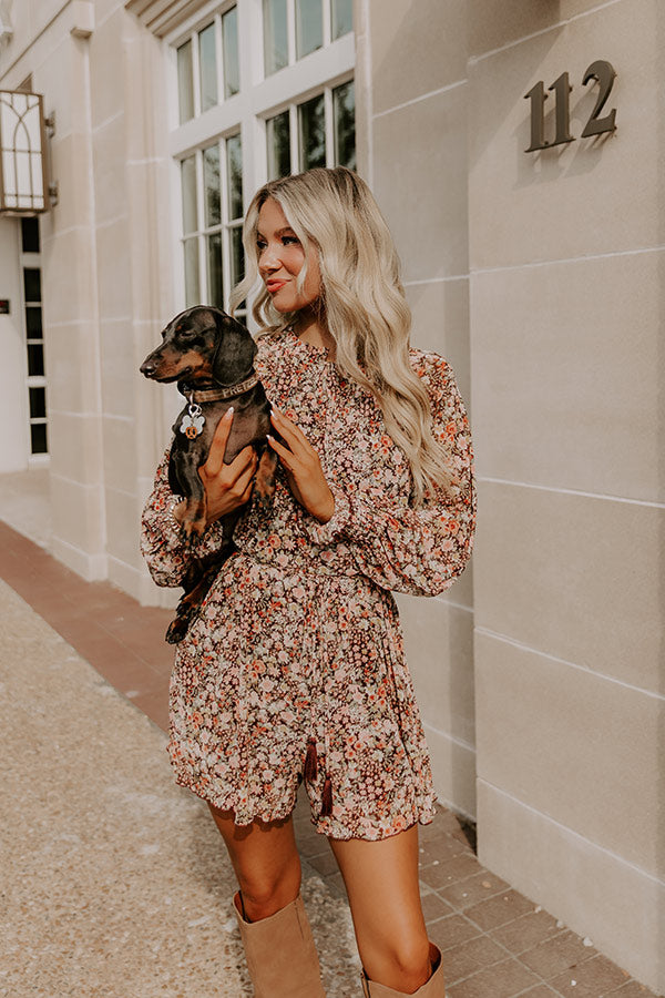 Blooming Personality Floral Mesh Romper Image 1