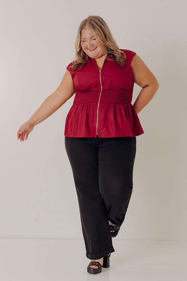 RISEN Ember Midrise Barrel Leg Jean Curves