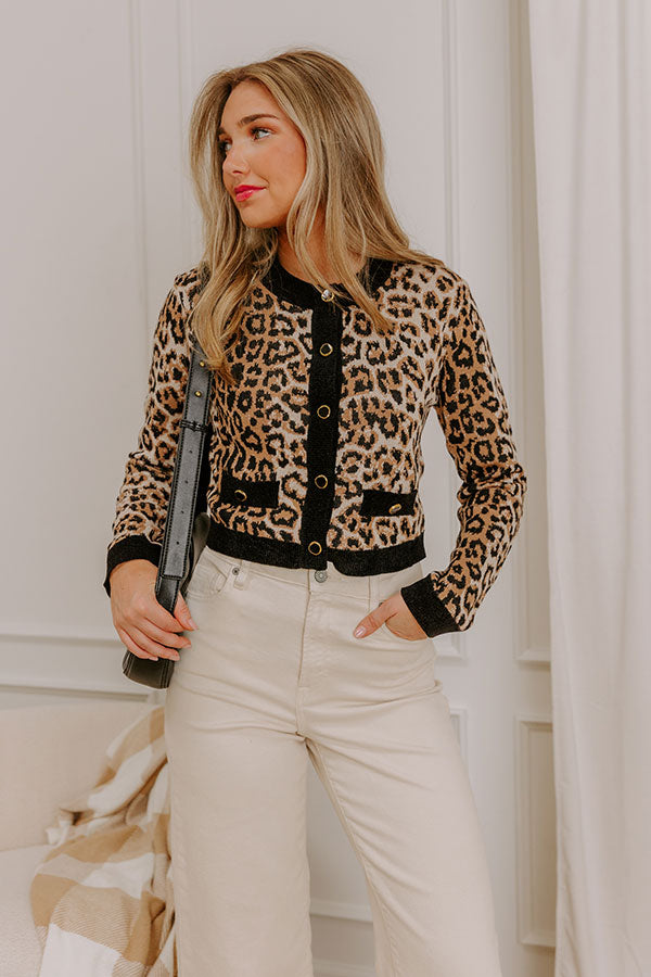 Urban Lifestyle Leopard Knit Cardigan Image 1
