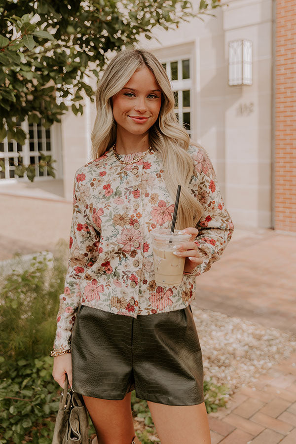 Sweet Meadow Floral Knit Cardigan Image 1