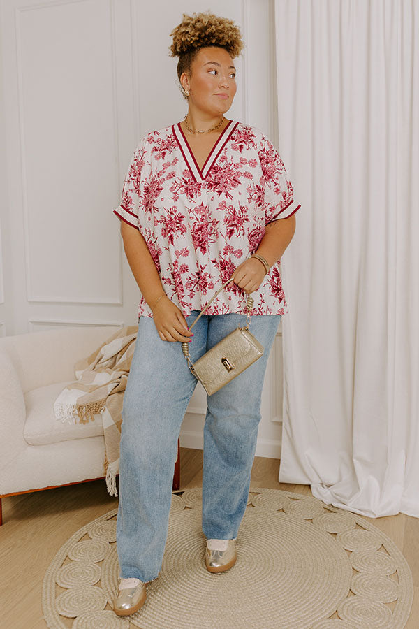 Sugar And Chic Floral Shift Top Curves Image 2