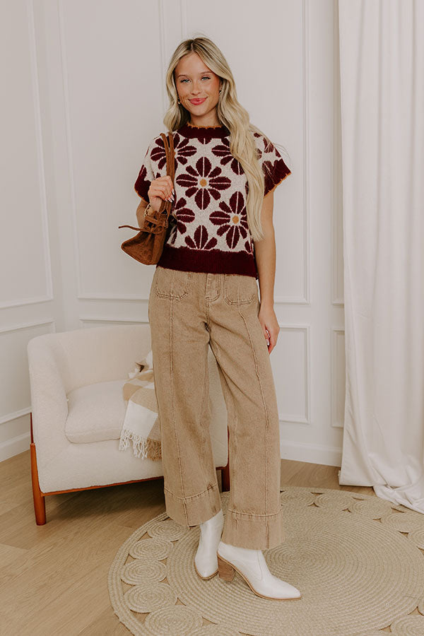 Cherished Moment Floral Knit Sweater Top Image 2