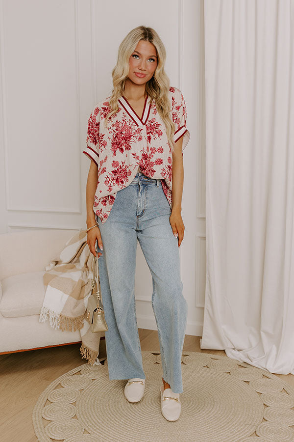 Sugar And Chic Floral Shift Top Image 1
