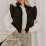 Mountain Top Resort Puffer Vest in Black Image 1