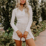Easy To Style Ribbed Henley Top in Cream Image 1