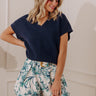 Hayride Cutie Knit Sweater Top in Navy Image - 1