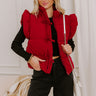 Mountain Top Resort Puffer Vest in Wine Image 1