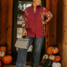 Uptown Poise Floral Top in Wine Curves Image - 1