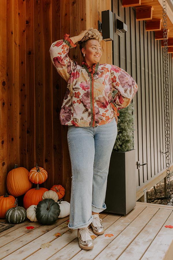 Autumn In Bloom Button Down Top Curves Image 2