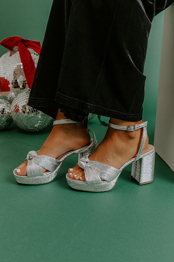The Leilani Metallic Platform Heel in Silver Image - 2