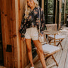 Harvest Bloom Floral Button Up Top in Black Image 1