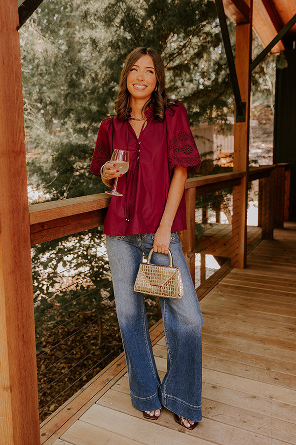 Uptown Allure Eyelet Top Image 3