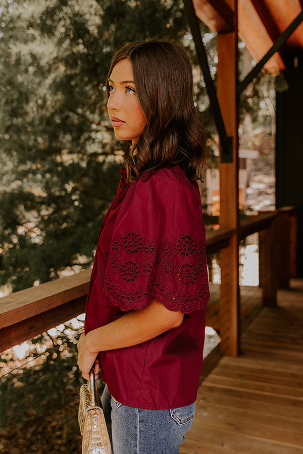 Uptown Allure Eyelet Top Image 2