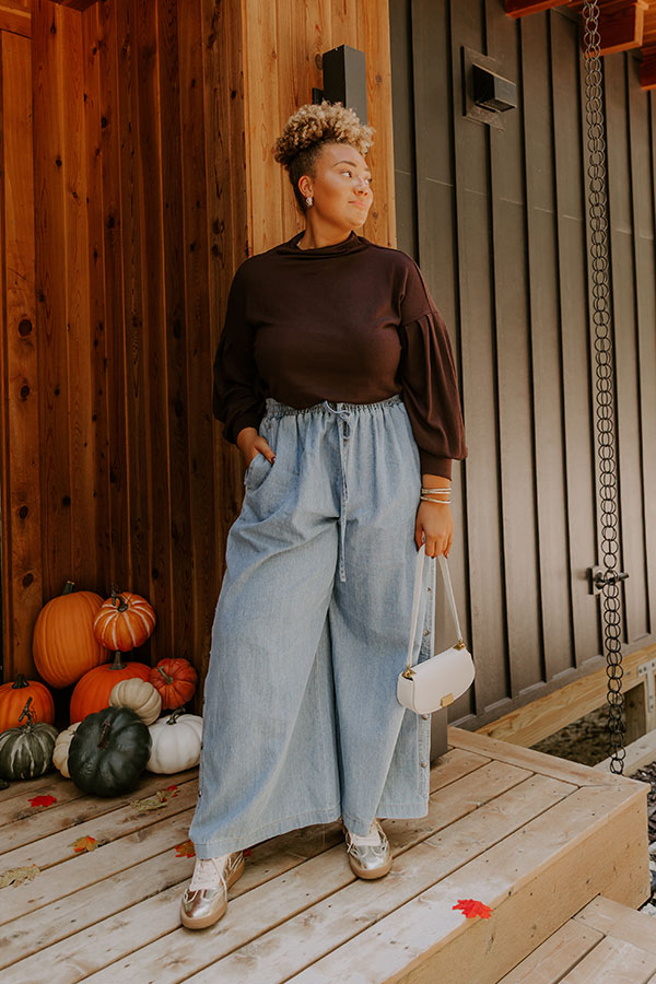 Sweet Energy Knit Top in Chestnut Curves Image 4