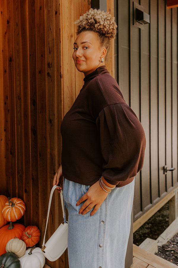 Sweet Energy Knit Top in Chestnut Curves Image 5