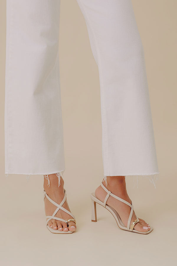 The Liliana Faux Leather Heel in Cream Image - 1
