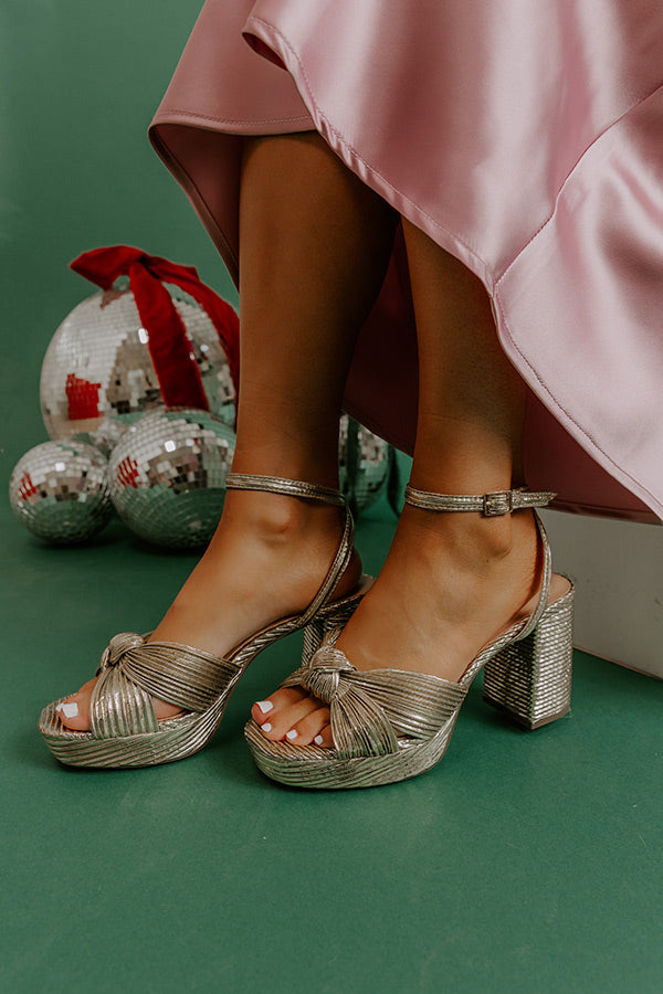The Leilani Metallic Platform Heel in Gold Image - 2