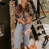 Champagne Fizz Floral Velvet Burnout Top Curves Image 1