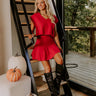 Chic A La Mode High Waist Knit Mini Skirt in Red Image 1