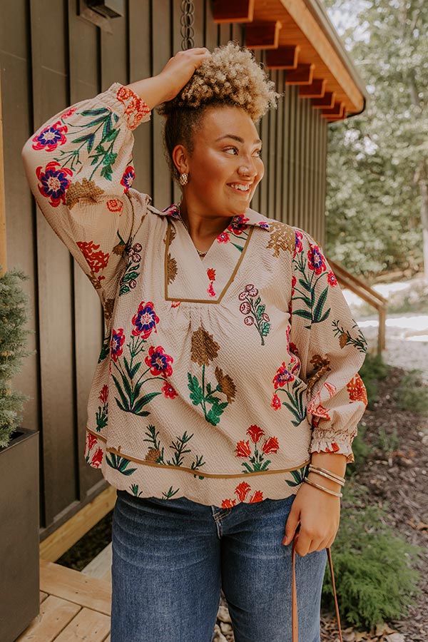 First Pick Floral Top Curves Image - 1